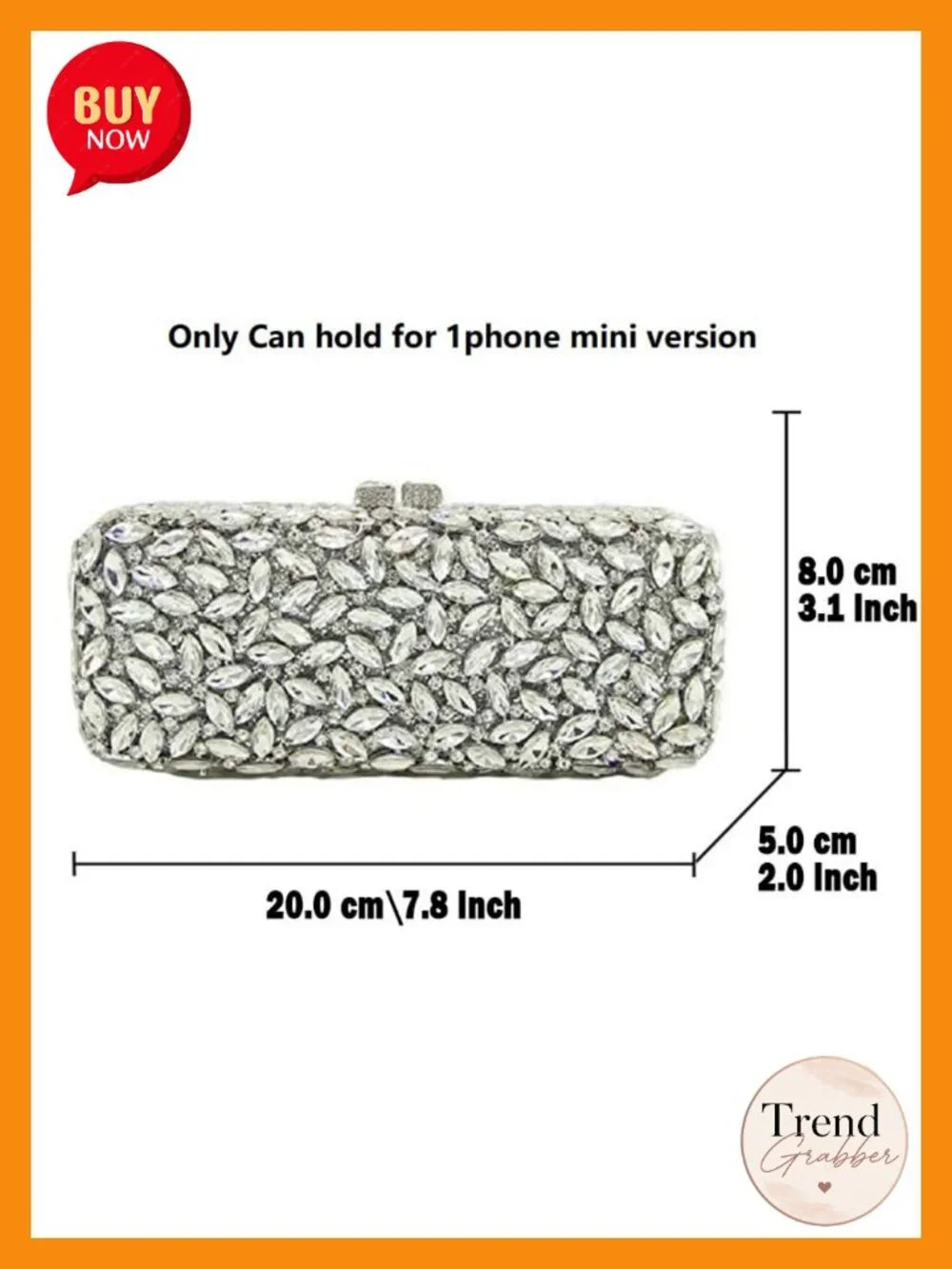 Crystal Clutch Bag Minaudiere Box Rhinestone Party Prom Evening Bag